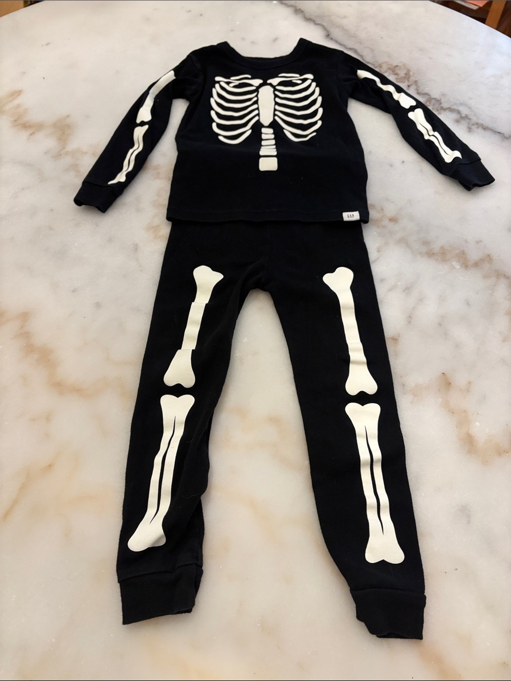 Kids Black Skeleton Pajama Set
